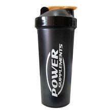 Coqueteleira Preta Tampa Dourada 600mL Power Supplements
