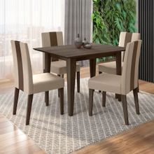 Conjunto Sala de Jantar Mesa com 4 Cadeiras Belle Poliman