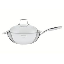 Wok Tramontina Grano Inox Triplo com Tampa 32cm 5,2L
