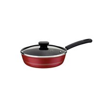 Frigideira Funda Tramontina com Tampa Sicília Antiaderente Vermelho 24cm 2,5L