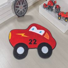 Tapete Big Premium Carrinho 22 1,18m x 0,88m Vermelho Guga Tapetes