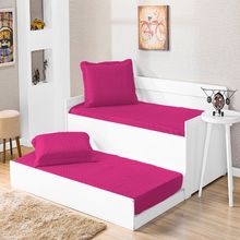Cobre Leito Solteiro Prático Pink Enxovais Aquarela 2 peças