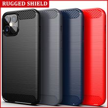 Capa Capinha Anti-impacto designer fibra de carbono compatível iPhone 11