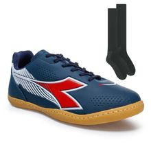 Kit Chuteira Futsal Diadora Mondiale França + Meião