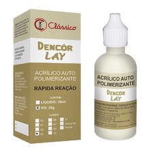 Resina Acrílica Dencor Lay Pó 25g - Clássico Resina Acrílica Dencor Lay Autopolimerizavel 65 Pó 25g - Clássico