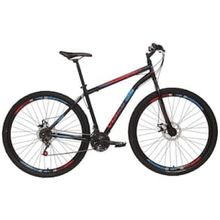 Bicicleta Aro 29 Colli Bike Vellares V40 21 Marchas e Freio a Disco - Preta/Vermelha/Azul