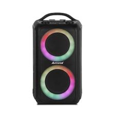 Caixa de Som Amplificada Amvox Bagvox Black ACA600 com 2 Alto-falantes de 6,5” Bivolt, Alça de transporte e Display LED – 600 W