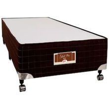 Base Box de Solteiro Castor Sellect P com Revestimento em Tecido Suede 40x88x188cm - Marrom