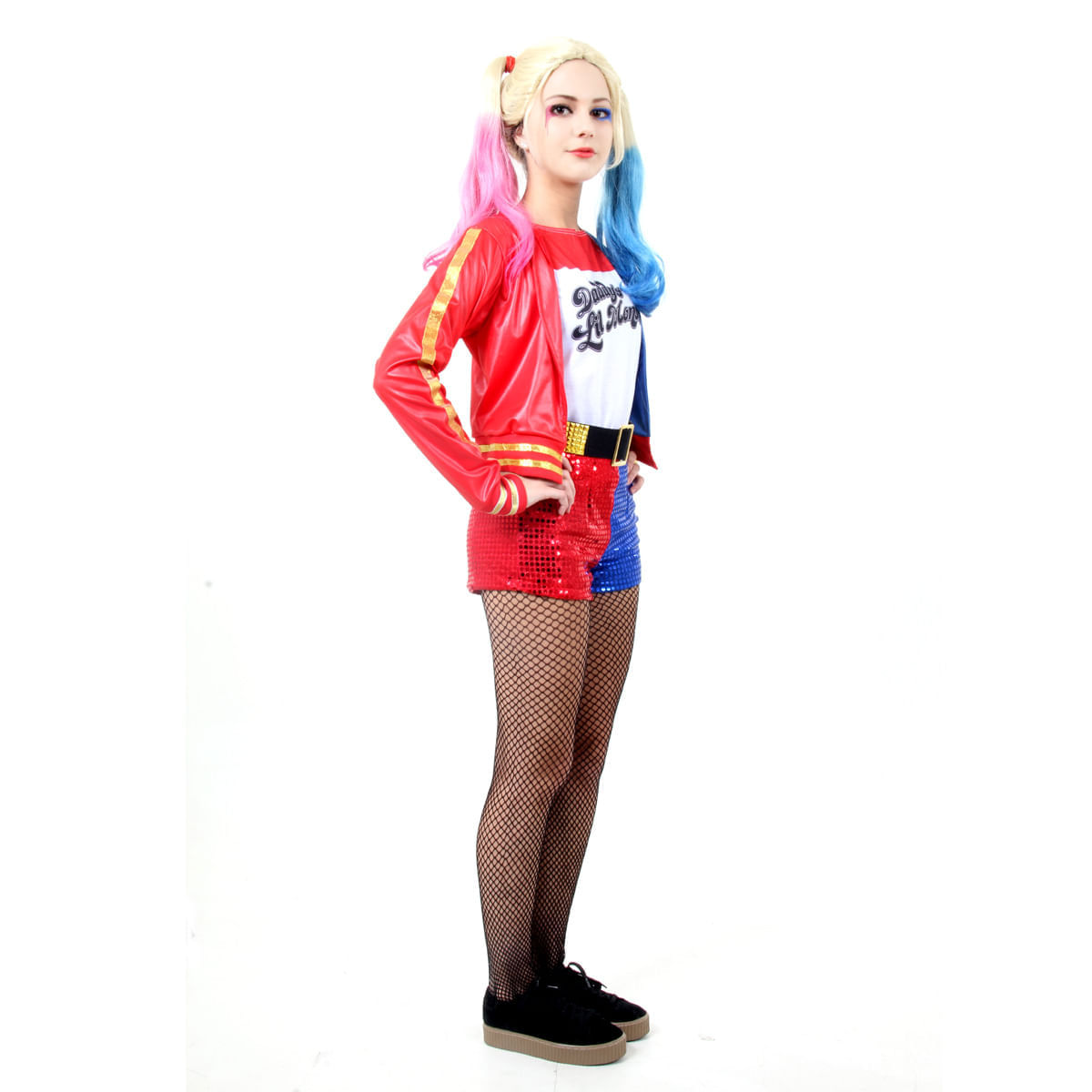 Fantasia Arlequina Teen - Harley Quinn - Esquadrão Suicida PP