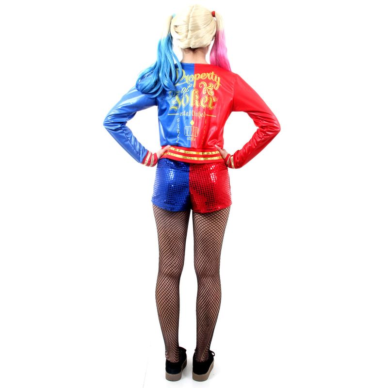 Fantasia de arlequina Cosplay Completo Roupas Infantis Meninas Esquadrão  Suicida Jaqueta Bordada T-shirt Shorts Inflável Terno de Bastão de Beisebol