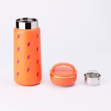 Garrafa Termica Laranja e Rosa Raios