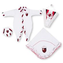 Kit Maternidade Flamengo com Manta e Boné Revedor