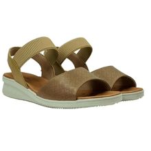 Sandália Usaflex Plataforma Feminino - Camel