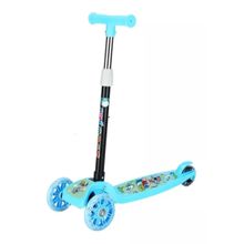 Patinete Dobrável Infantil 3 Rodinhas Azul Lazer criança