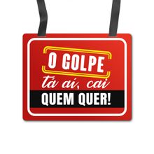 Placa Fantasia Carnaval - Golpe - Vermelho - 2 Peças