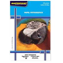Papel Fotográfico 180g A4 100 FOLHAS Glossy Resistente a Água - Masterprint