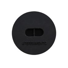 Tampa Tampão de Chão Aterramento Liso de Ferro Fundido 30cm