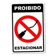 Placa Decorativa 24x16 Proibido Estacionar Vassoura - Beek