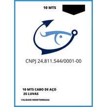 Cabo de Aço Flexivel Para Pesca Marzan com 25 Luvas -10 Mts