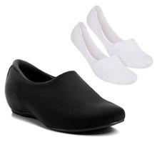 Kit Sapatilha Usaflex Salto Feminina + Par de Meia