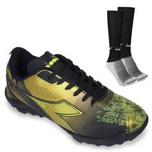 Kit Chuteira Society Diadora Agilita + Meião