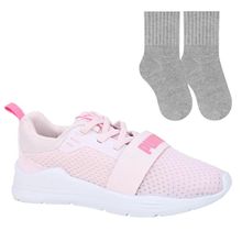 Kit Tênis Puma Wired Run Infantil + Par de Meia