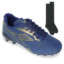 Kit Chuteira Campo Diadora Torneo Infantil + Meião
