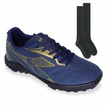 Kit Chuteira Society Diadora Torneo Infantil + Meião