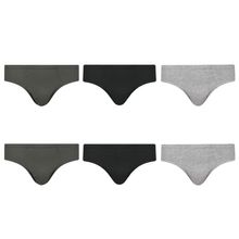 Kit 6 Cuecas Slip Selene Algodão Juvenil