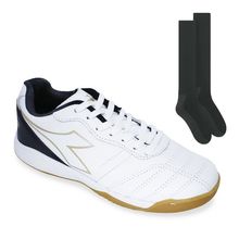 Kit Chuteira Futsal Diadora Calcio Elite + Par de Meião