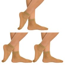 Kit 3 Pares de Meias Soquete Selene Fio 15 Feminina