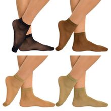 Kit 4 Pares de Meias Soquete Selene Fio 15 Feminina