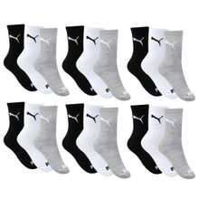 Kit 18 Pares de Meia Puma Esportiva Cano Médio Feminino - Mescla