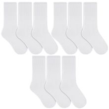 Kit 9 Pares de Meia Selene Esportiva Cano Longo Masculina - Branco