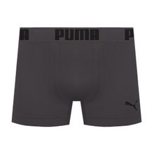 Cueca Boxer Puma Sem Costura Masculina - Chumbo e Preto