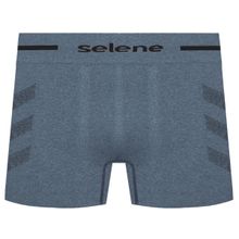 Cueca Boxer Selene Sem Costura Mescla Masculina - Petróleo