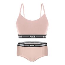 Kit Puma Top Modal Stretch + Calcinha Mini Boxer Feminino - Rosa