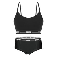 Kit Puma Top Modal Stretch + Calcinha Mini Boxer Feminino - Preto