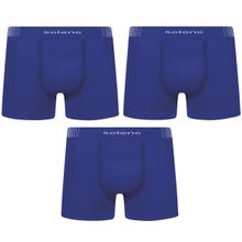Kit 3 Cuecas Boxer Selene Sem Costura Masculino - Azul