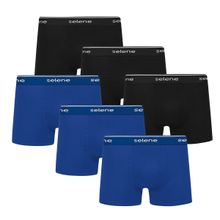 Kit 6 Cuecas Boxer Selene Algodão Masculino