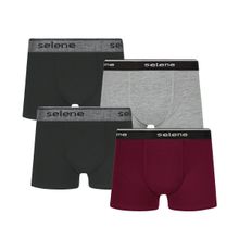 Kit 4 Cuecas Boxer Selene Algodão Infantil