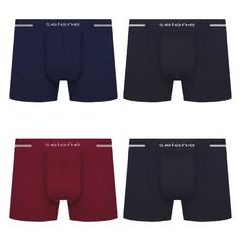 Kit 4 Cuecas Selene Boxer Sem Costura Masculina