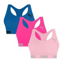 Kit 3 Tops Puma Nadador Sem Costura Feminino