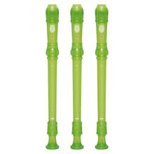 Kit 3 Flautas Doce Soprano Barroca Em C YRS-20B Verde Yamaha