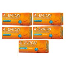 Kit com 5 Vitamina C Aceviton Cimed 1g 10 Cpr Efervescentes