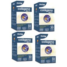 Kit com 4 Colágeno Tipo 2 Não Desnaturado  Com Vitaminas Duom 30 Cápsulas