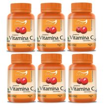 Kit com 6 Vitamina C a Base de Acerola 1 Cápsula ao dia Duom Com 60 Cápsulas