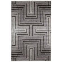 Tapete para Sala Belga Axis Geométrico Cinza Claro 1,00X1,50M - Qaza