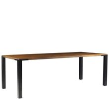 Mesa Sala de Jantar Cozinha Bladel 120cm Grafite Madeira Maciça Rustic Brown - Gran Belo