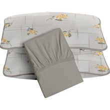 Jogo de Cama Tecebem Casal Malha 3 peças Antonia Premium Trigo